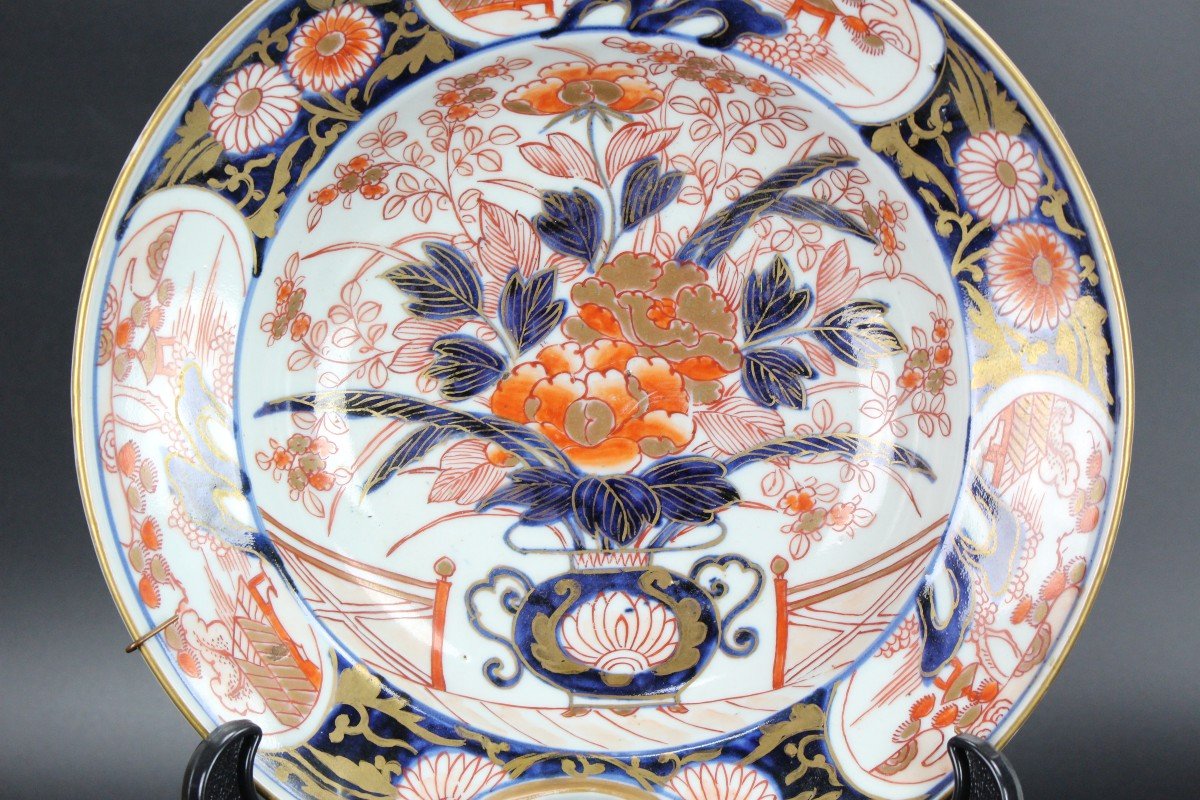 Japanese Porcelain Edo Period Barber's Bowl Shaving Basin Antique 18th Century Imari Dish Plate-photo-1