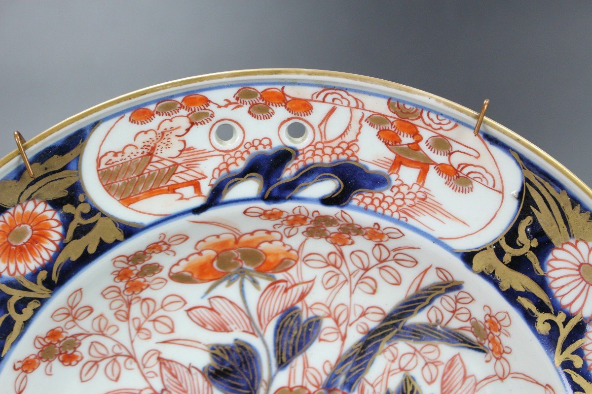 Japanese Porcelain Edo Period Barber's Bowl Shaving Basin Antique 18th Century Imari Dish Plate-photo-2