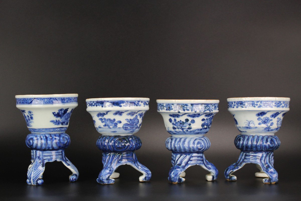 Qianlong Chinese Porcelain Blue And White 18th Century Salts Qing Dynasty 1740-1760 Salt Cellar-photo-3