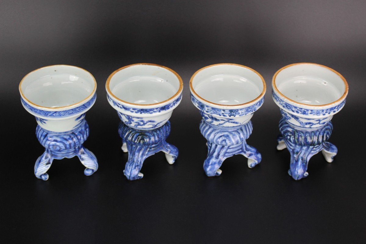 Qianlong Chinese Porcelain Blue And White 18th Century Salts Qing Dynasty 1740-1760 Salt Cellar-photo-2