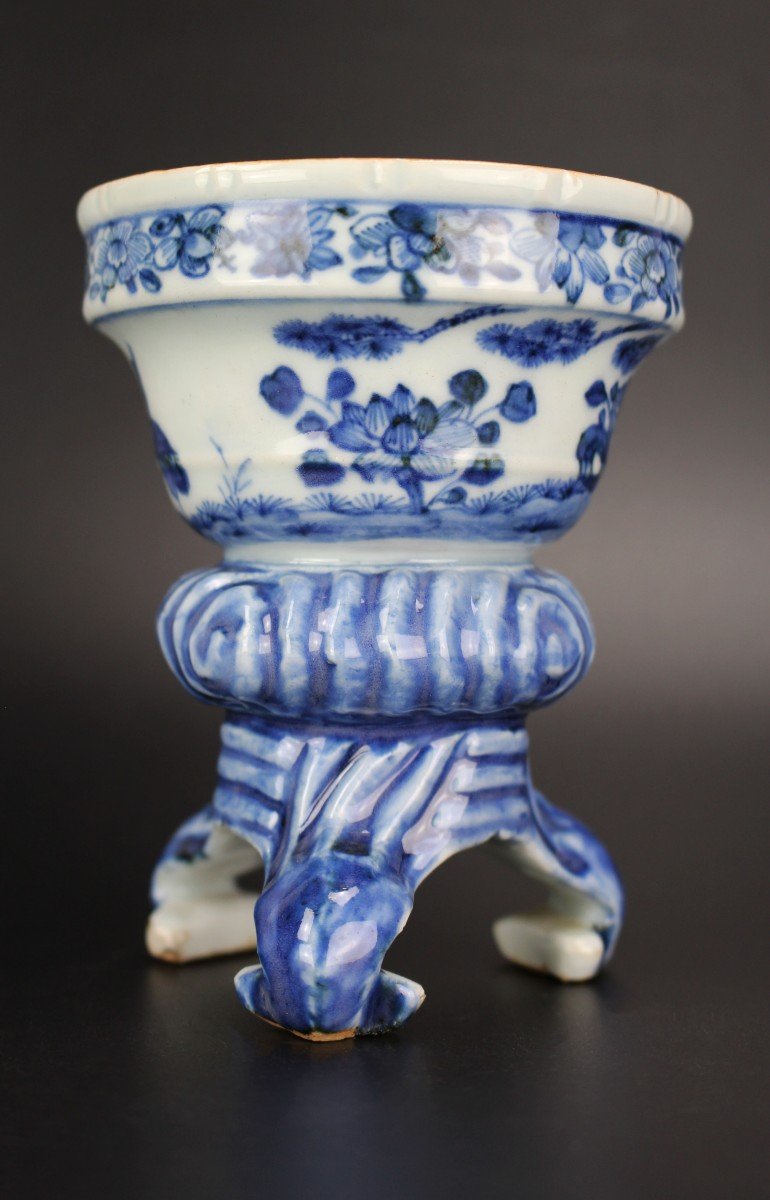 Qianlong Chinese Porcelain Blue And White 18th Century Salts Qing Dynasty 1740-1760 Salt Cellar-photo-5