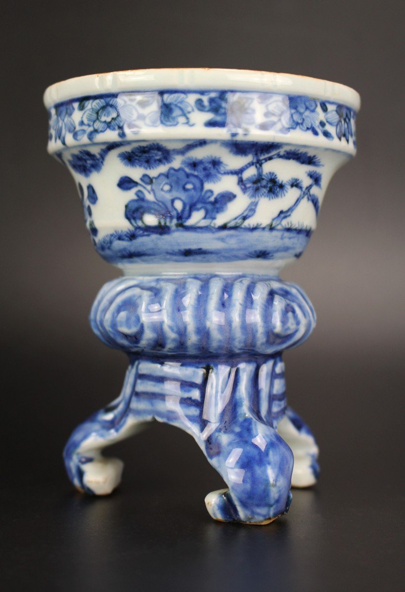 Qianlong Chinese Porcelain Blue And White 18th Century Salts Qing Dynasty 1740-1760 Salt Cellar-photo-6