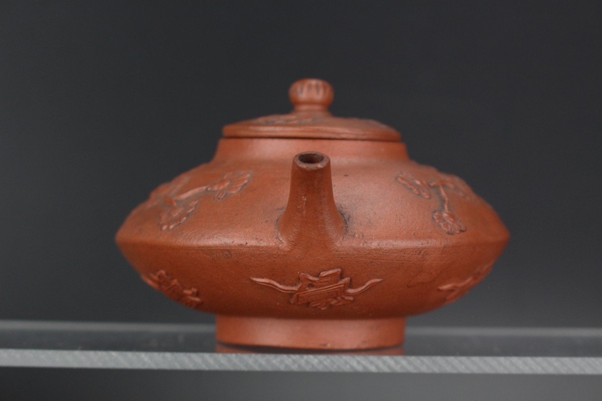 Kangxi Chinese Yixing Teapot Kangxi C. 1675-1725 Qing Dynasty Stoneware 17th / 18 Century-photo-3