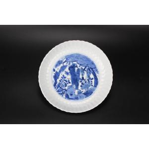 Assiette En Porcelaine Chinoise Wanli Kraak Bleu Et Blanc Dynastie Ming 16e / 17e Siècle