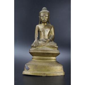 Shan Burmese Bronze Buddha Figure 19th Century Antique Bronze Temple Sculpture Asian Statue