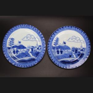 Yongzheng Chinese Porcelain Plates 18th Century Qing Dynasty Van Frytom Dishes Scheveningen