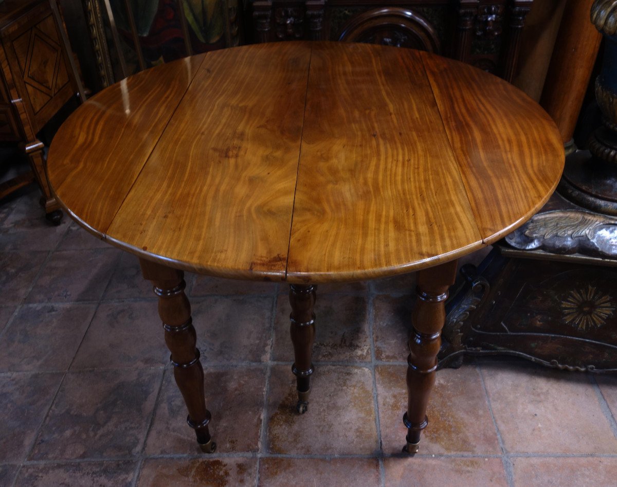 Louis-philippe Table In Blond Mahogany With 6 Jacob Feet, 210 Cm-photo-3
