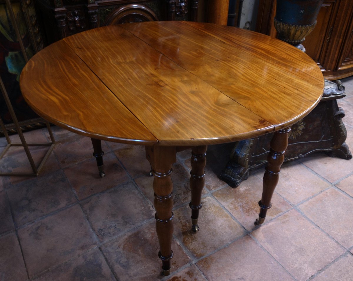 Louis-philippe Table In Blond Mahogany With 6 Jacob Feet, 210 Cm-photo-4