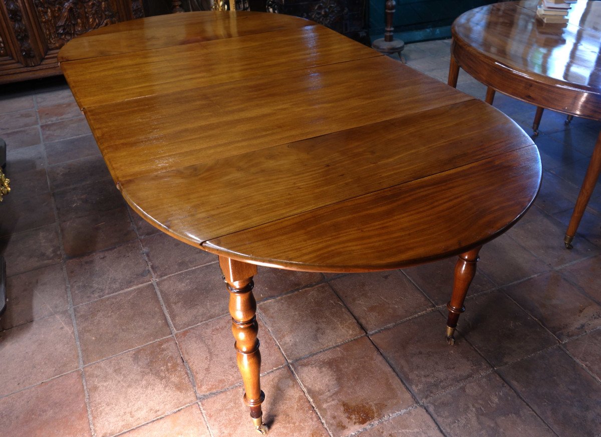 Louis-philippe Table In Blond Mahogany With 6 Jacob Feet, 210 Cm-photo-4