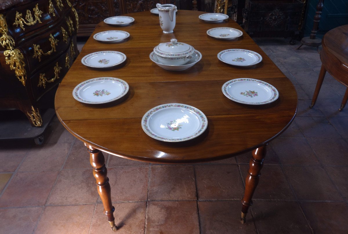 Louis-philippe Table In Blond Mahogany With 6 Jacob Feet, 210 Cm-photo-6