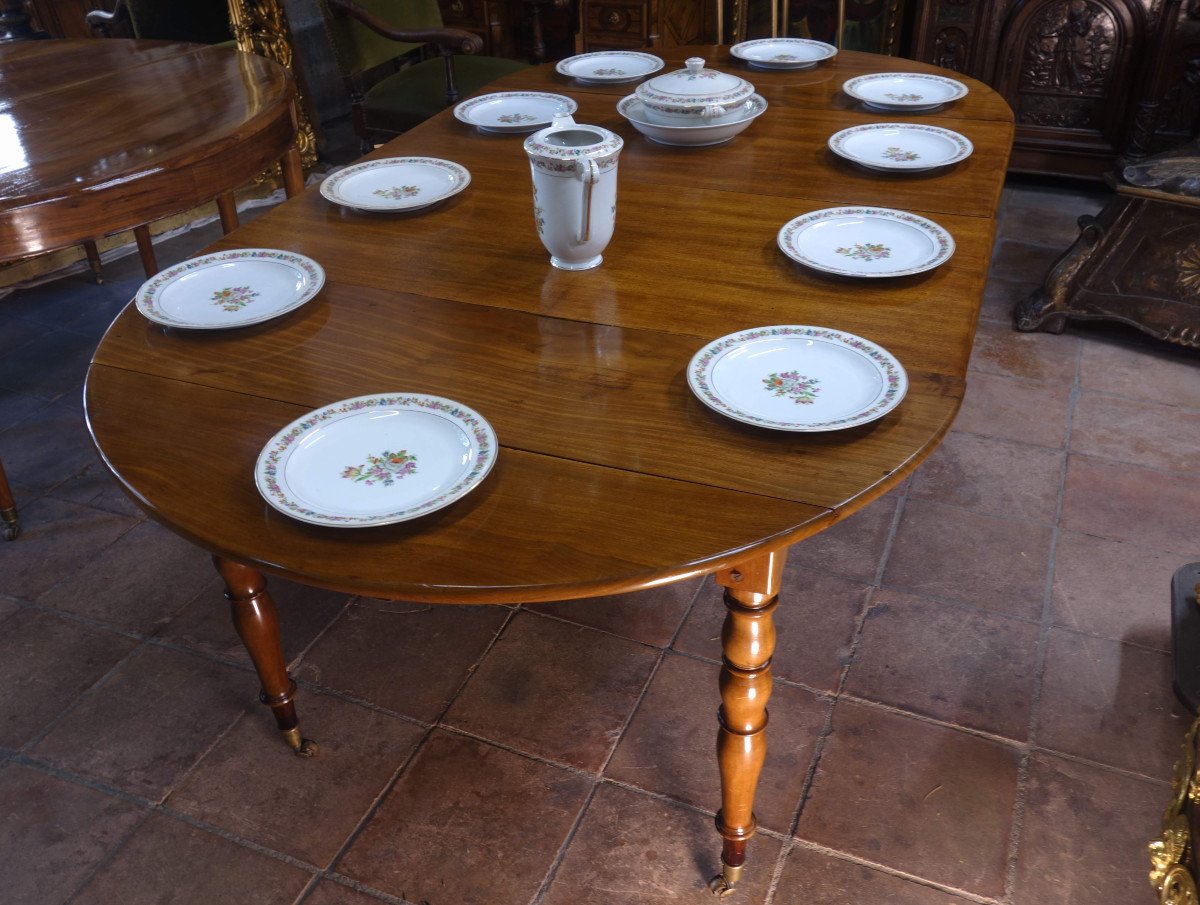 Louis-philippe Table In Blond Mahogany With 6 Jacob Feet, 210 Cm-photo-7