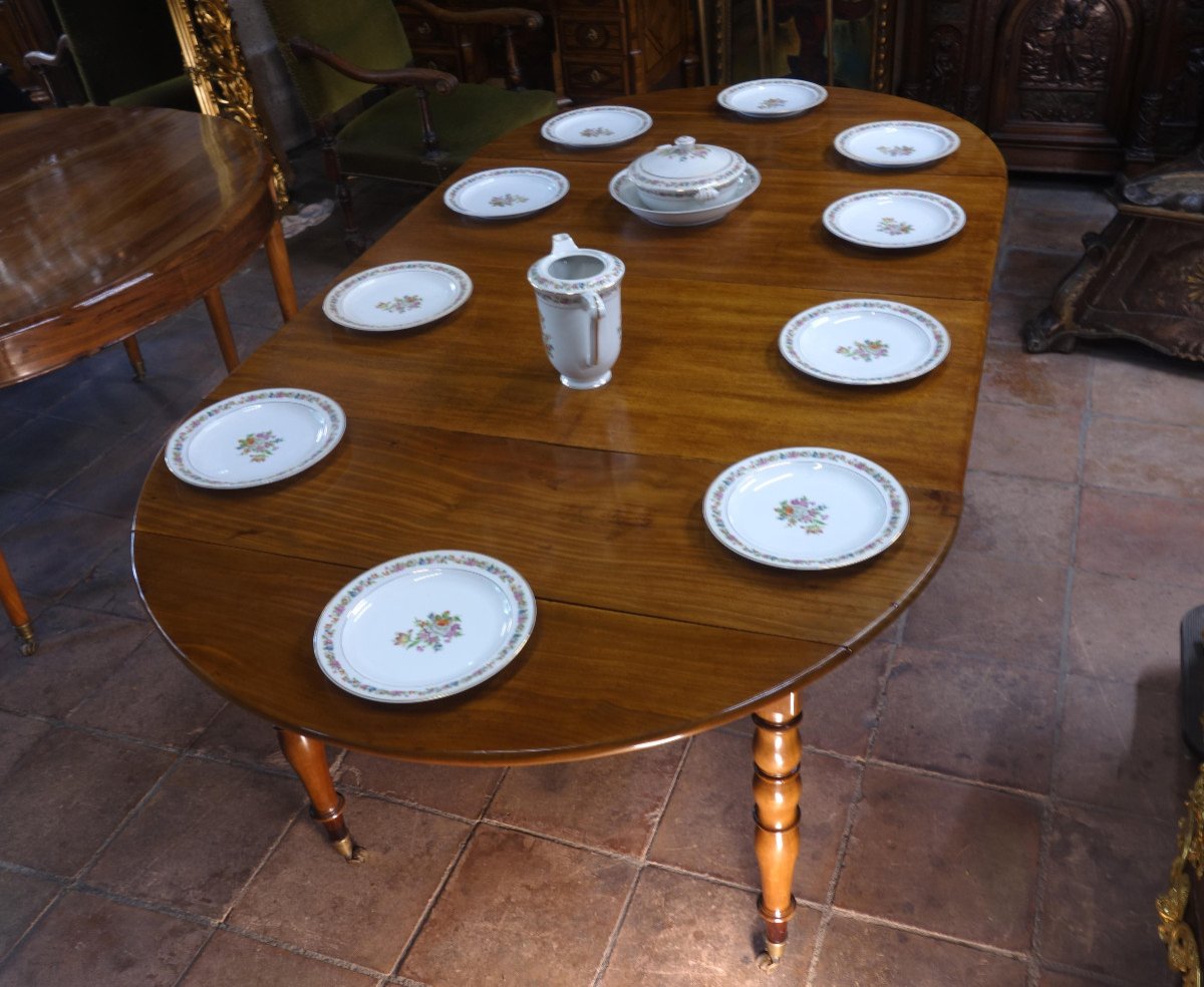 Louis-philippe Table In Blond Mahogany With 6 Jacob Feet, 210 Cm