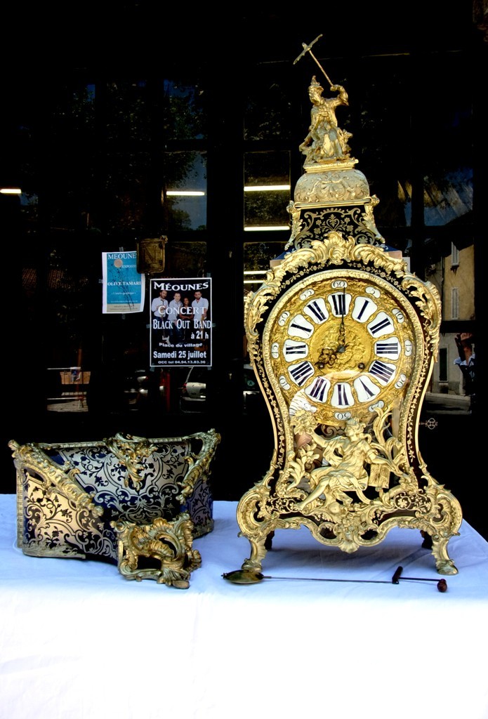 Cartel Boulle Marquetry "the Chinese" Stamped Foullet, 143 Cm, Eighteenth-photo-2