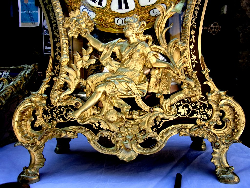 Cartel Boulle Marquetry "the Chinese" Stamped Foullet, 143 Cm, Eighteenth-photo-2