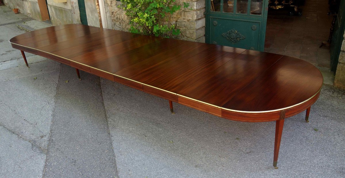 Banquet Table In Solid Mahogany, 6 Meters-photo-3