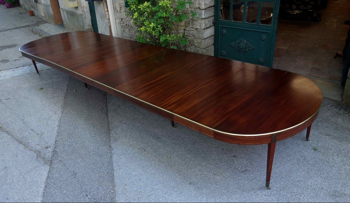 Banquet Table In Solid Mahogany, 6 Meters-photo-8