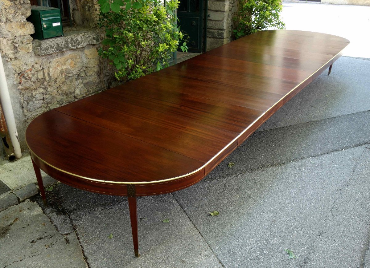 Banquet Table In Solid Mahogany, 6 Meters