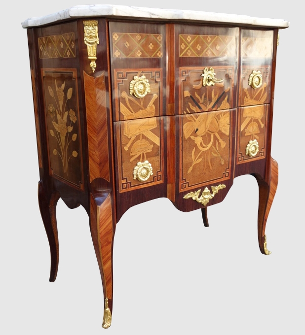 Commode Transition Stamped Louis-noel Malle, Eighteenth Century-photo-4