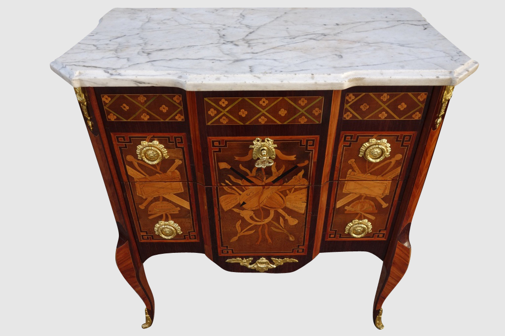 Commode Transition Stamped Louis-noel Malle, Eighteenth Century-photo-4