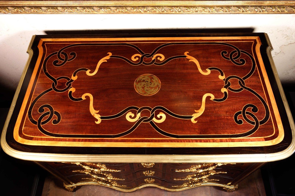 Louis XIV Commode In Marquetry-photo-2