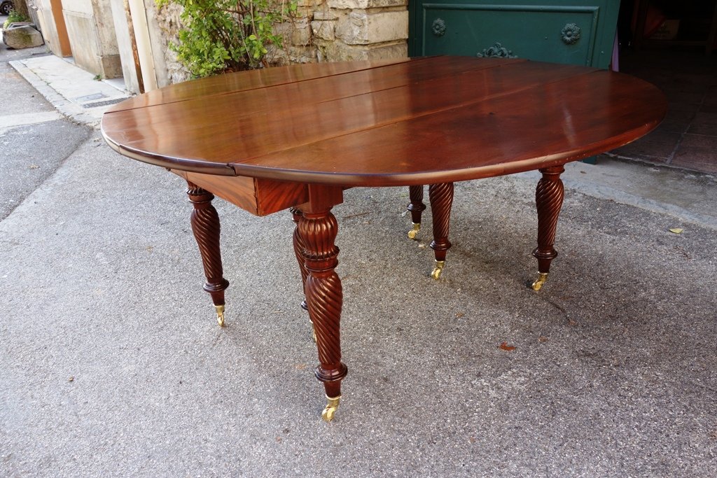 Restoration Banquet Table / Louis Philippe Mahogany, 440 Cm-photo-4