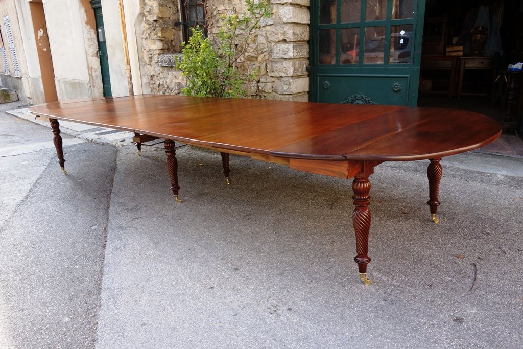 Restoration Banquet Table / Louis Philippe Mahogany, 440 Cm-photo-2