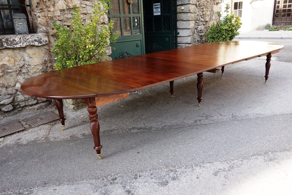 Restoration Banquet Table / Louis Philippe Mahogany, 440 Cm-photo-4