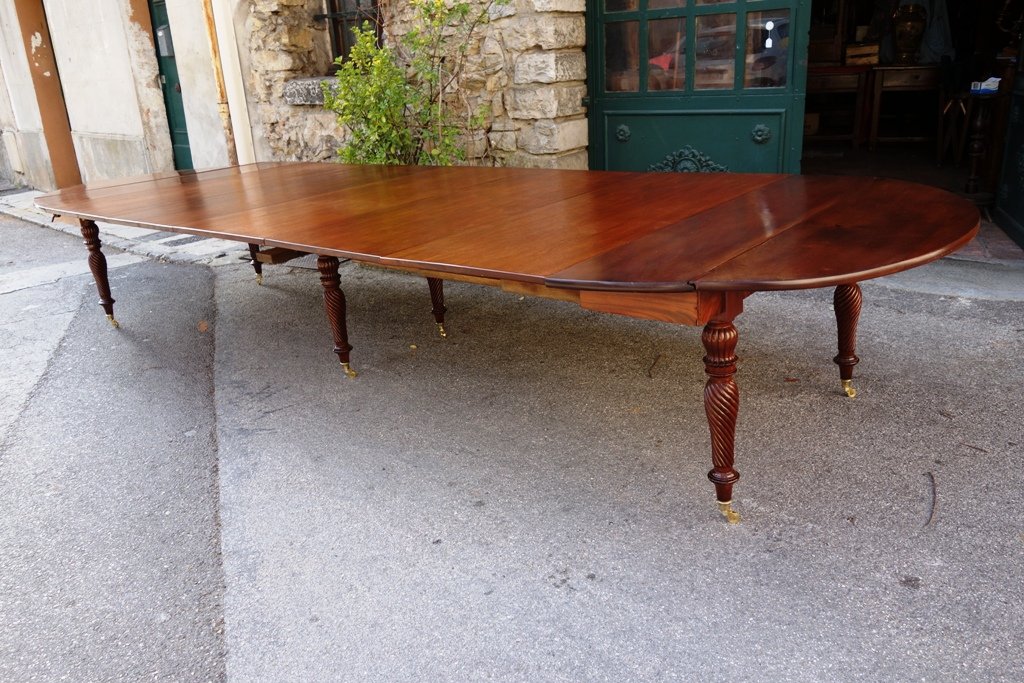 Restoration Banquet Table / Louis Philippe Mahogany, 440 Cm-photo-8