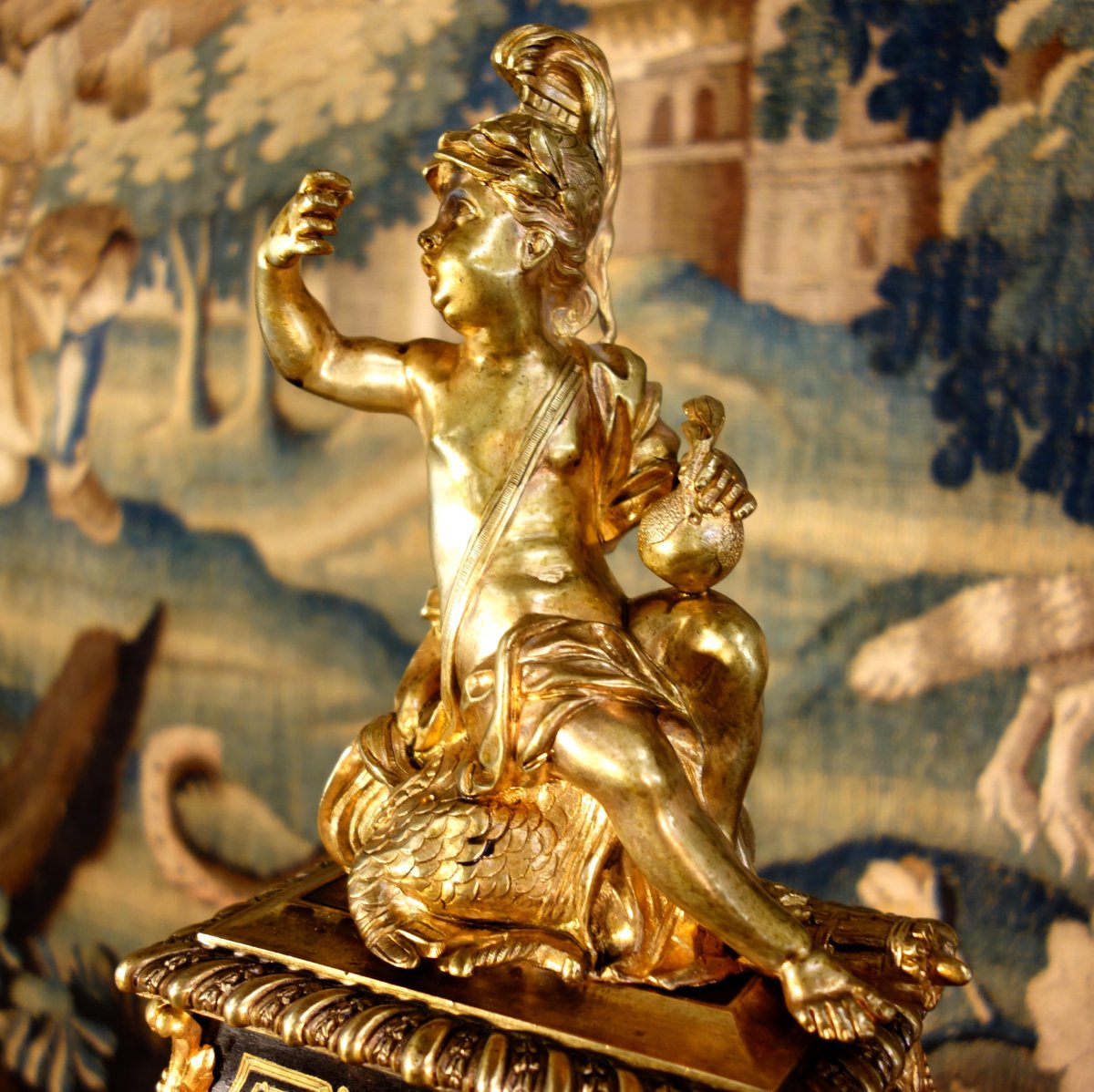 Important Cartel On Sheath In Boulle Marquetry: Protective Minerva Of The Arts, By Thuret-photo-4