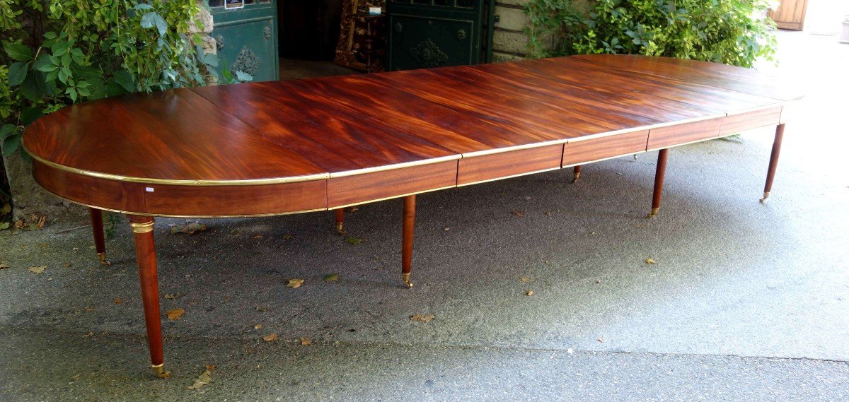 Large Mahogany Banquet Table With Jurande Hallmark, Eighteenth, 4 Meters-photo-2