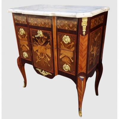 Commode Transition Estampillée Louis-noël Malle, XVIIIe Siècle