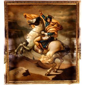 Large Painting Of Napoleon According To David By Tosti