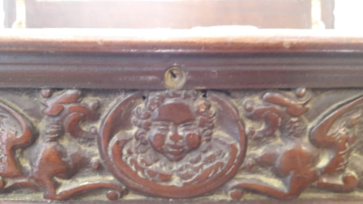 19th Century Carved Wood Box-photo-4