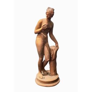 Ancient Terracotta Sculpture Of The "venus Of The Pomo" Grand Tour Period