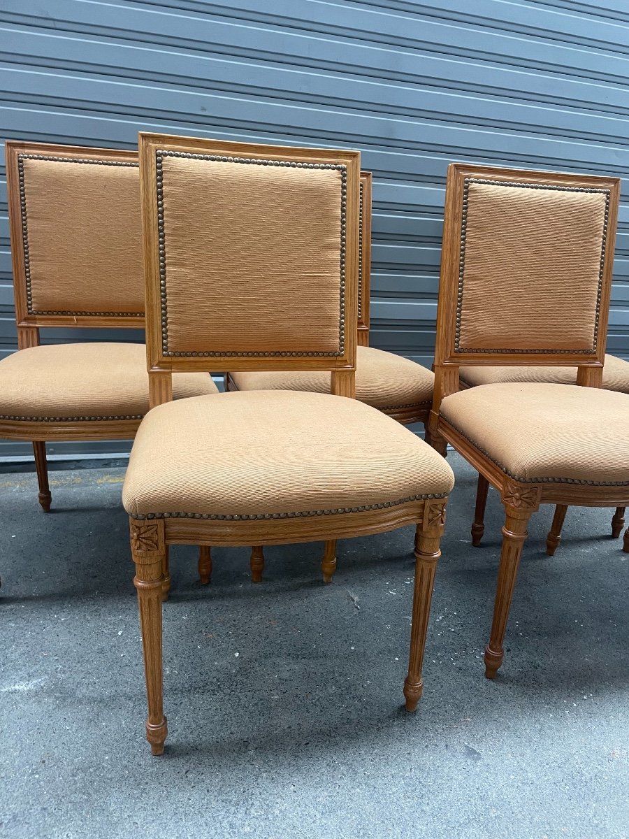 Suite Of 6 Louis XVI Style Chairs-photo-2