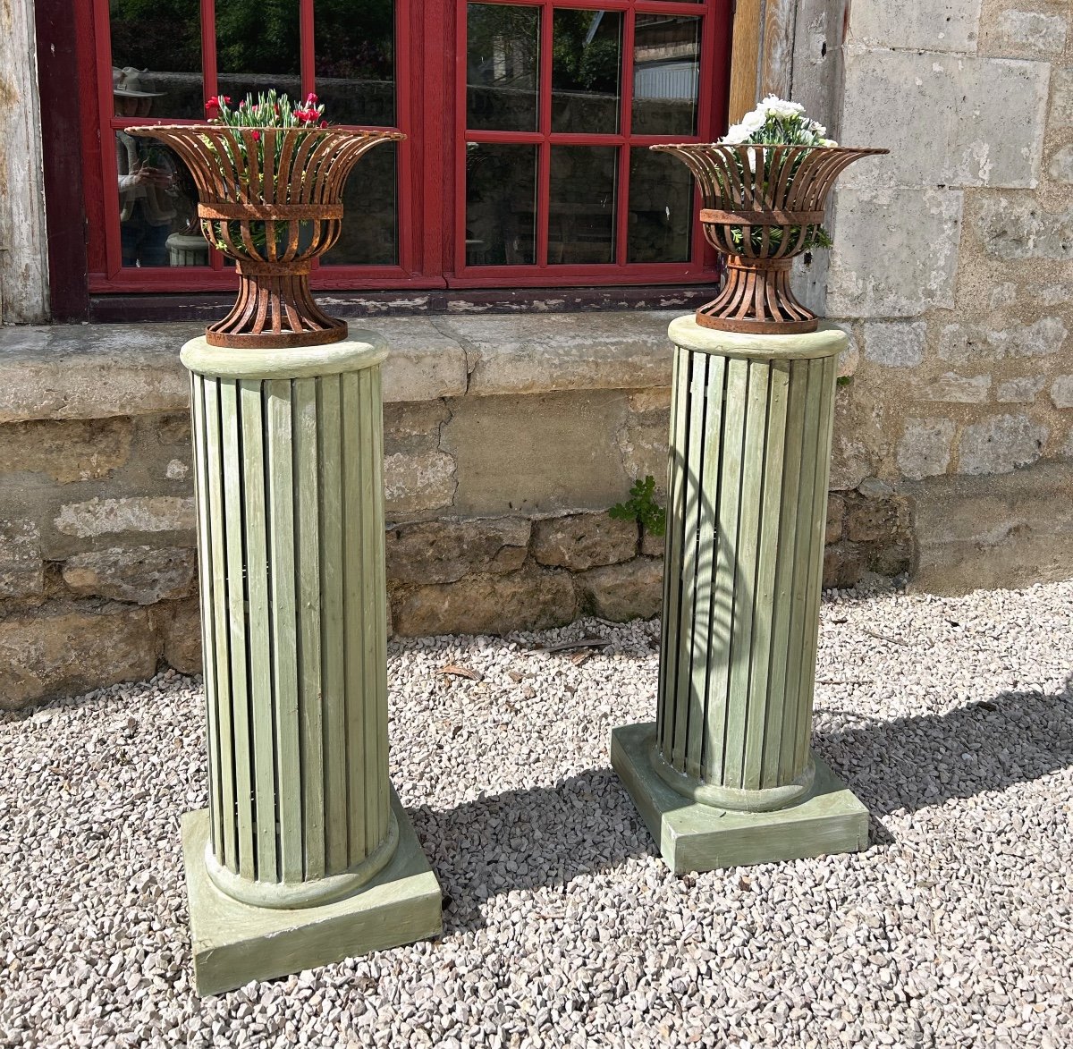 Pair Of Wooden Columns 