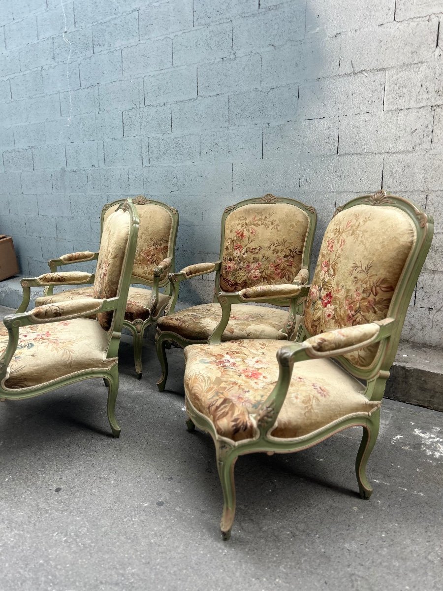 Suite Of 4 Style Armchairs-photo-4