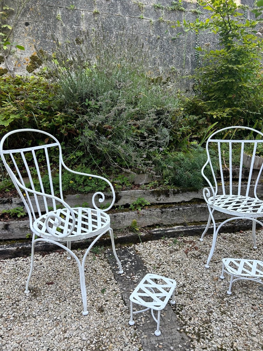 Paire De Fauteuils De Jardin -photo-2