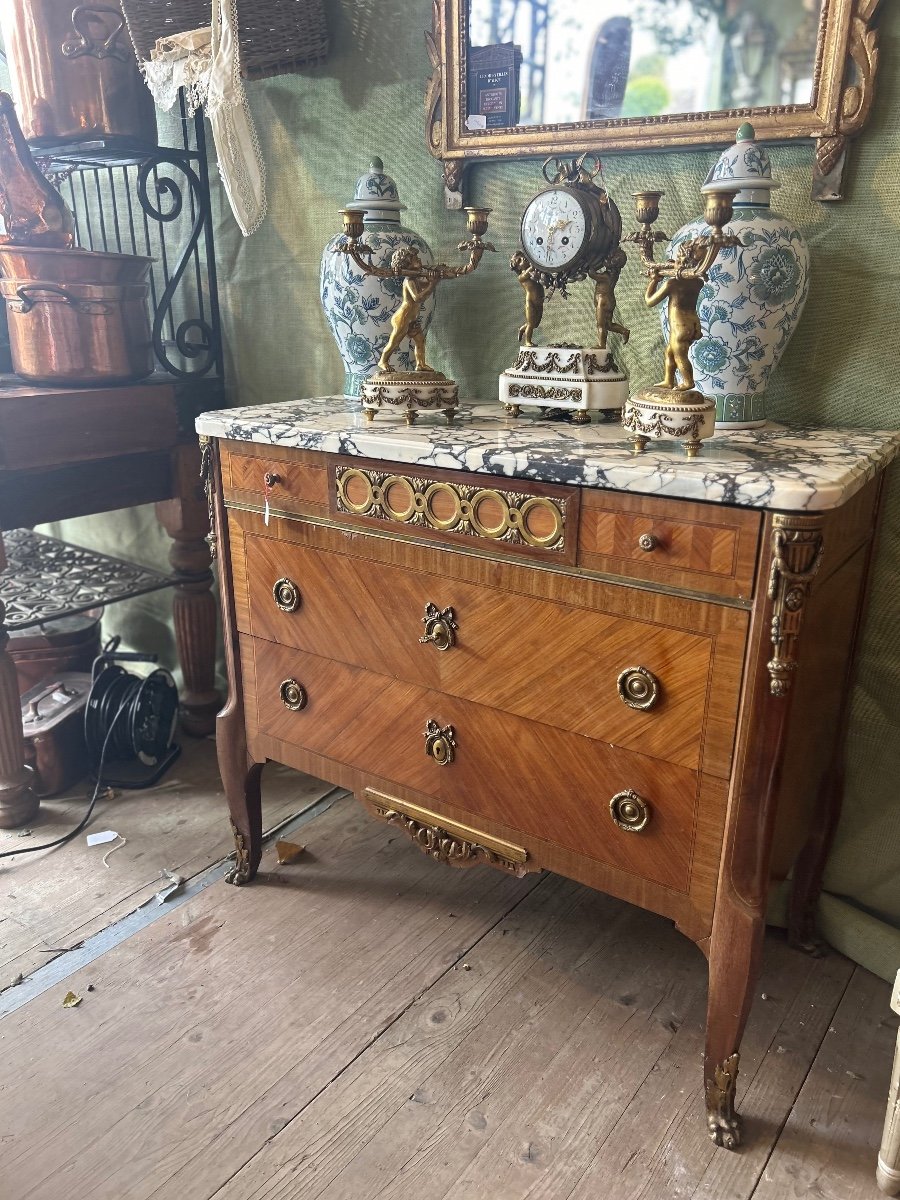 Marquetry Chest Of Drawers -photo-3