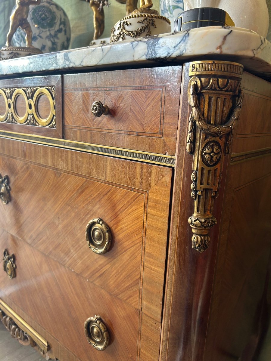 Marquetry Chest Of Drawers -photo-4