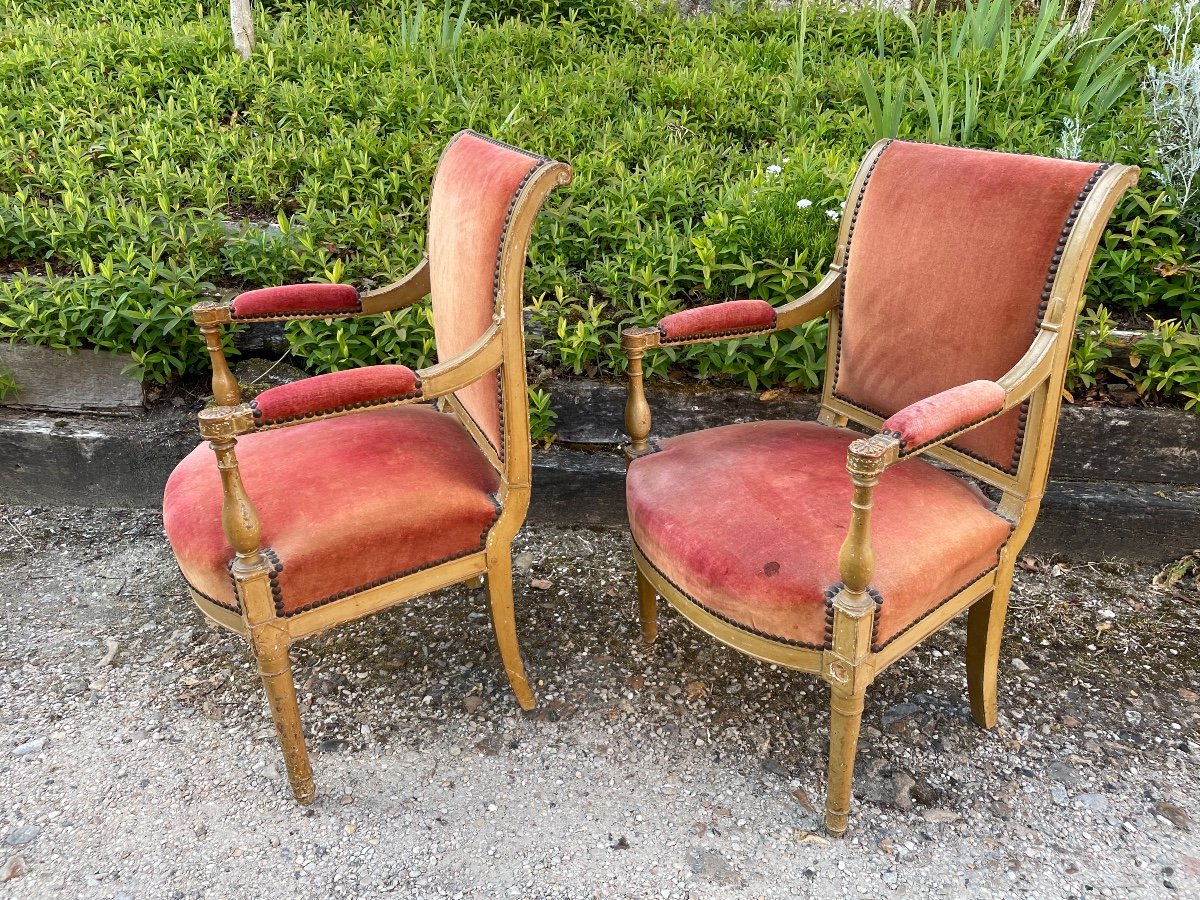 Paire De Fauteuils D’époque  Direcroire 