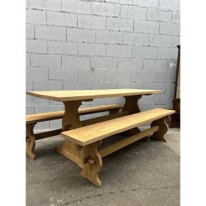 Table De Ferme Et Ses Bancs 