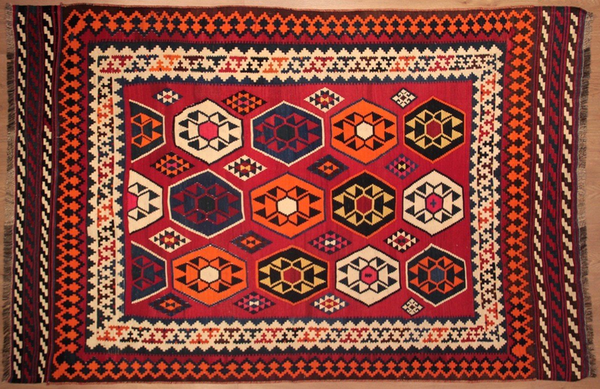 Kilim Gashghai Kashkuli Iran 240 X 160 Cm-photo-2