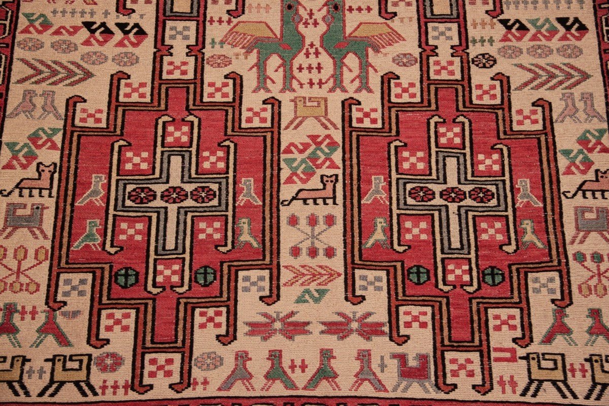 Kilim Soumak Shahsavan Silk Iran 146 X 99 Cm-photo-2