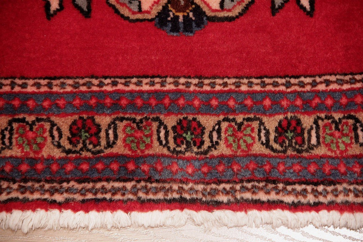 Pair Of Sarough Iran Rugs 60 X 60 Cm-photo-4