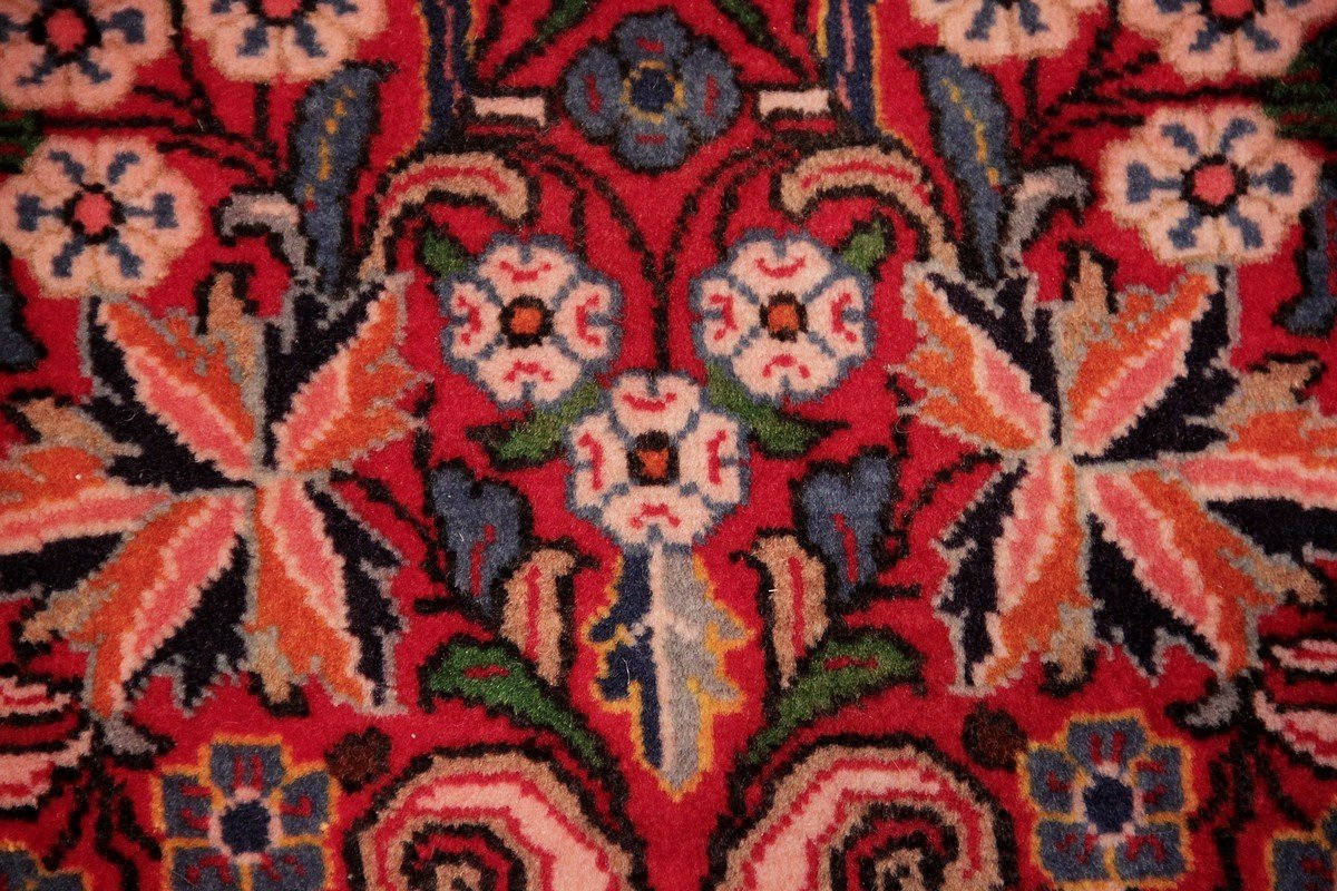 Pair Of Sarough Iran Rugs 60 X 60 Cm-photo-1