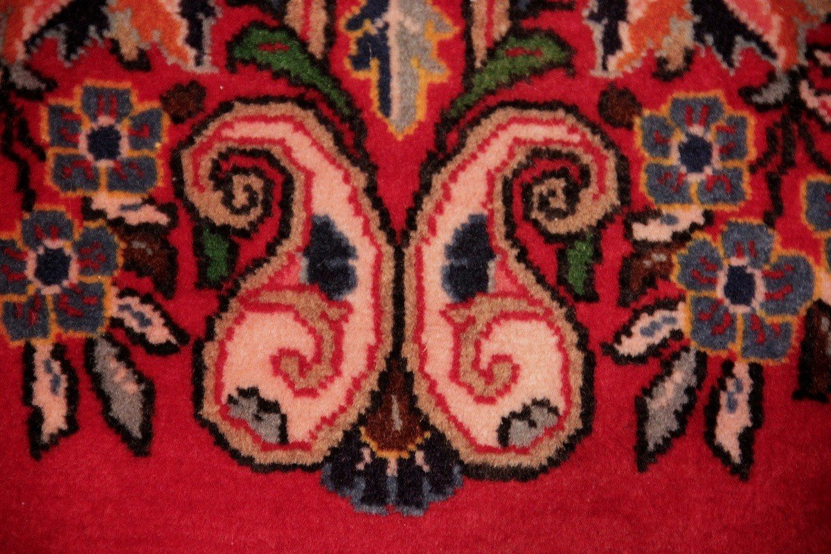 Pair Of Sarough Iran Rugs 60 X 60 Cm-photo-3