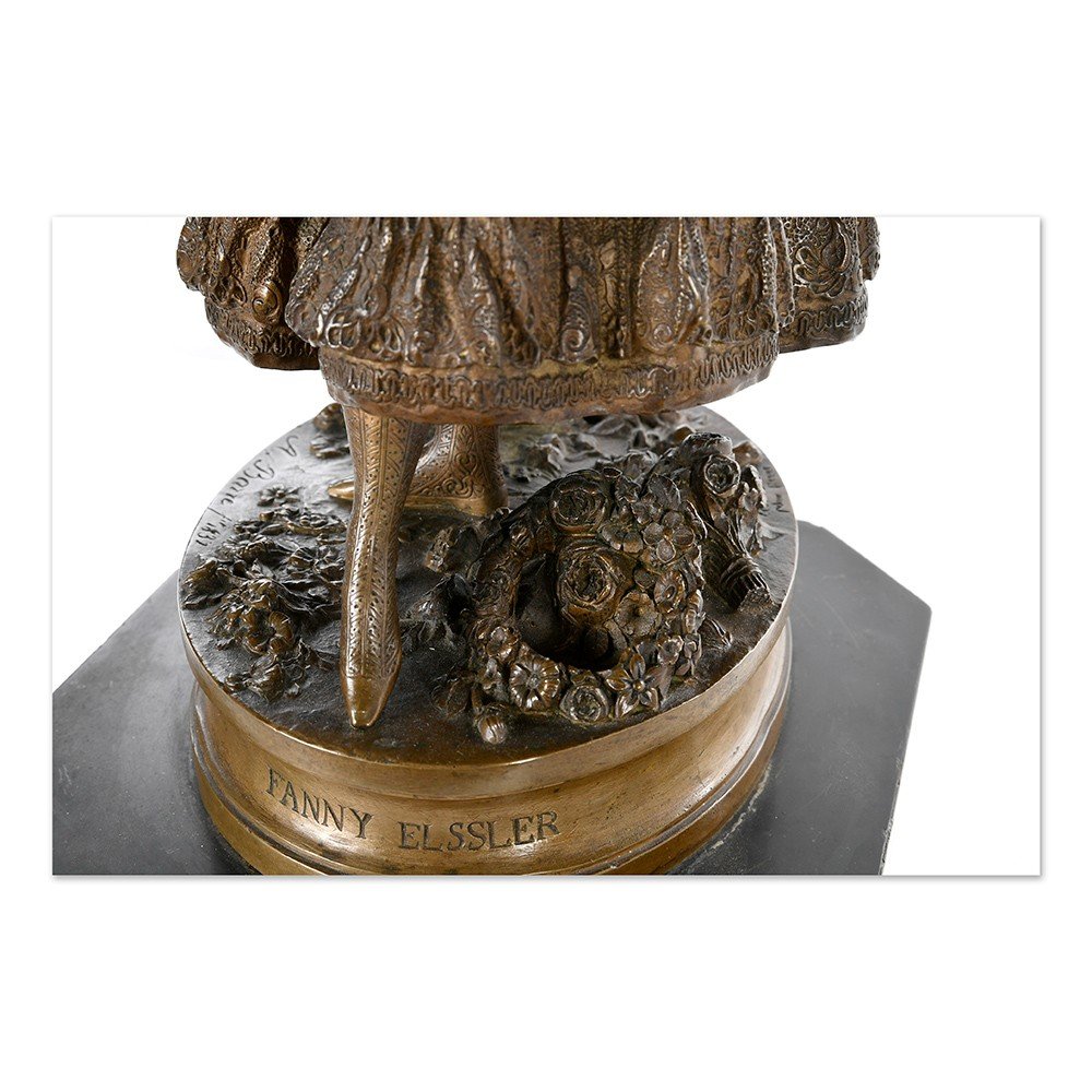 Bronze Représentant Fanny Elssler Par Jean-auguste Barre-photo-4