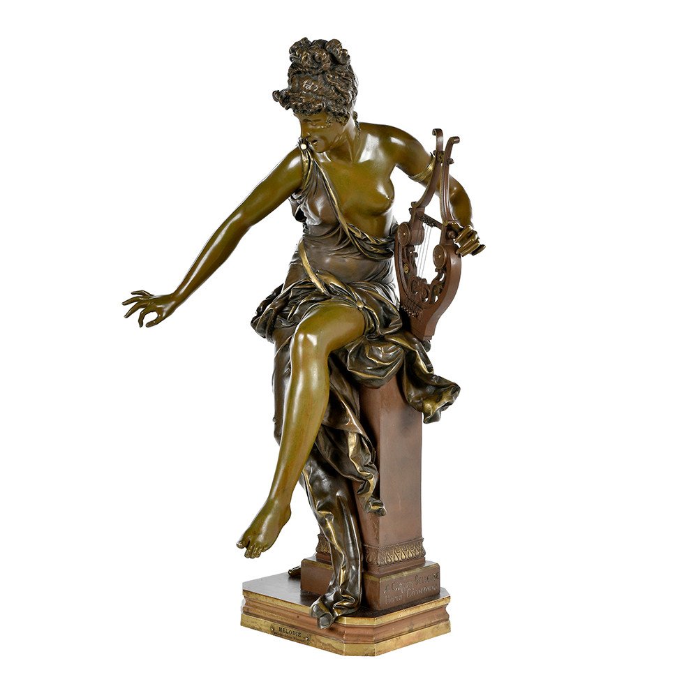 Bronze “mélodie” Signé Carrier-belleuse-photo-3