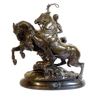 Bronze "roman Coachman" Signed Emmanuel Fremiet